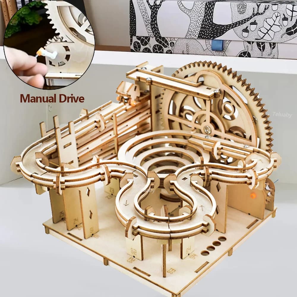 3D Wooden Marble Run Puzzle Kit