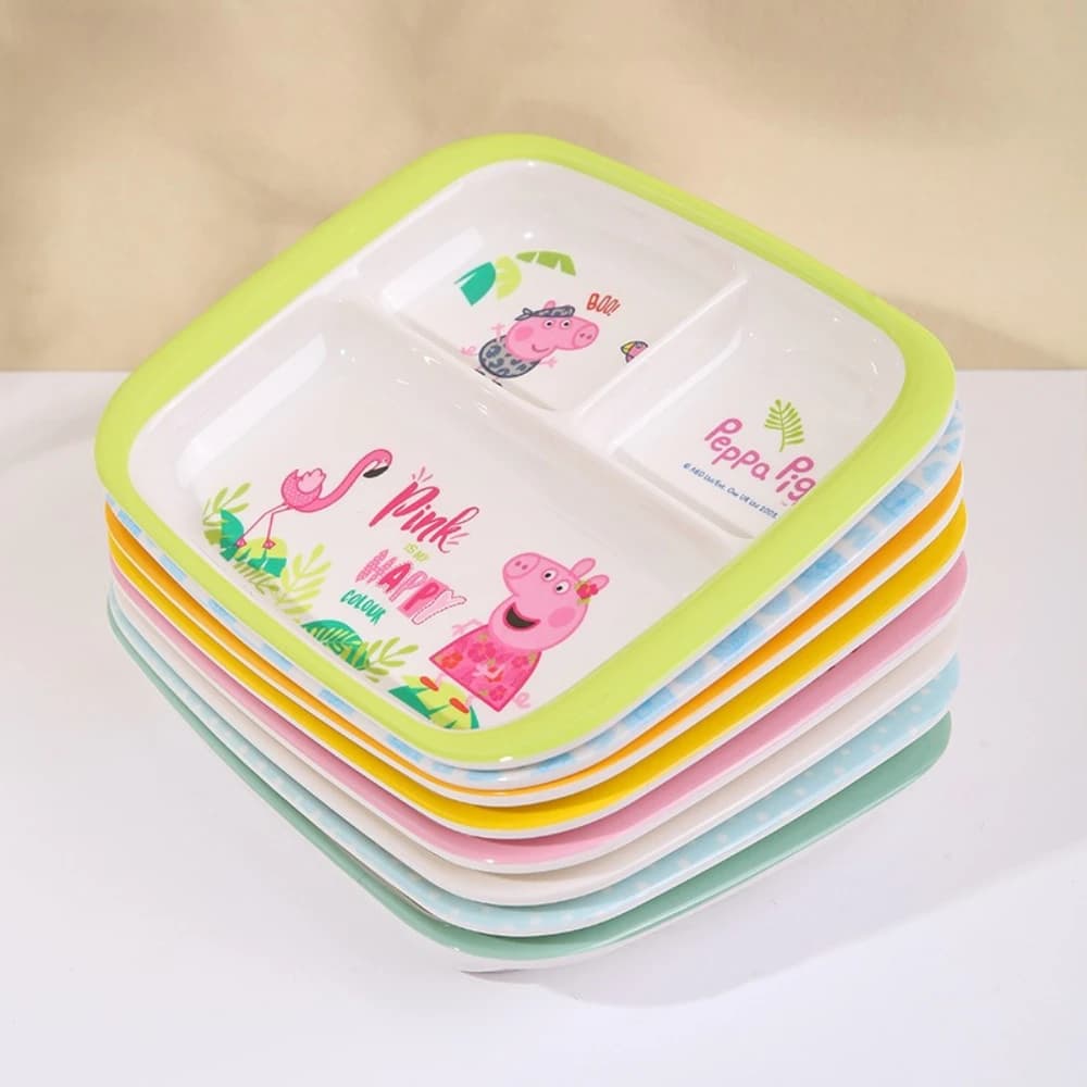 Kids Divided Dinner Plate with Cartoon Design
