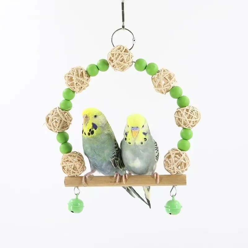 Wooden Bird Swing Perch