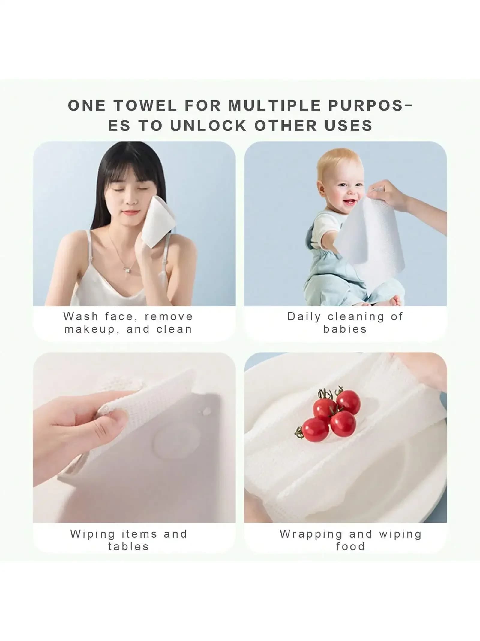 Disposable Face Towel Wash Cloths 200 Count
