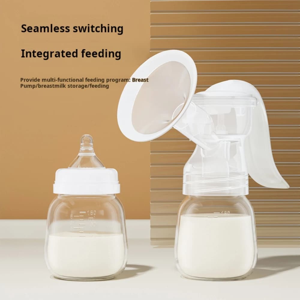Manual Breast Pump with Bottle and Nipple