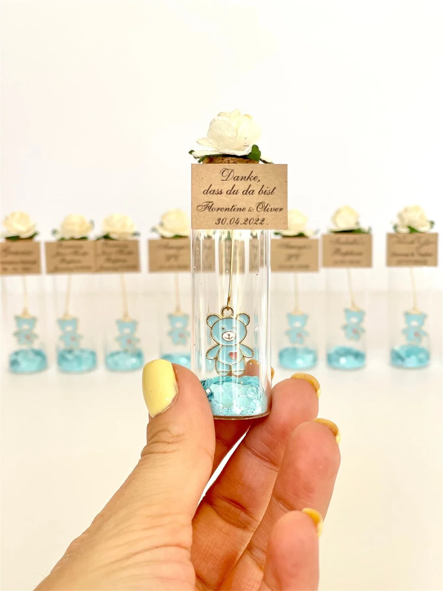 Personalized Glass Dome Rose Favors