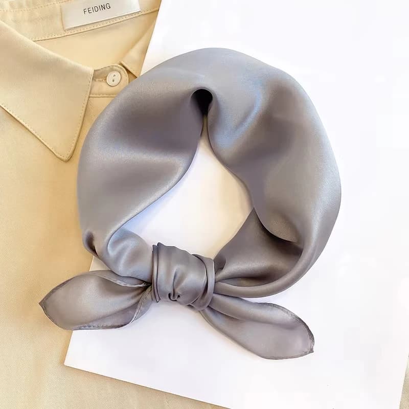 Scarf 100% Silk Bandana Women Square Scarves Wrap Kerchief Mulberry Spring Fashion Luxury High Quality Headband Hijab Shawls