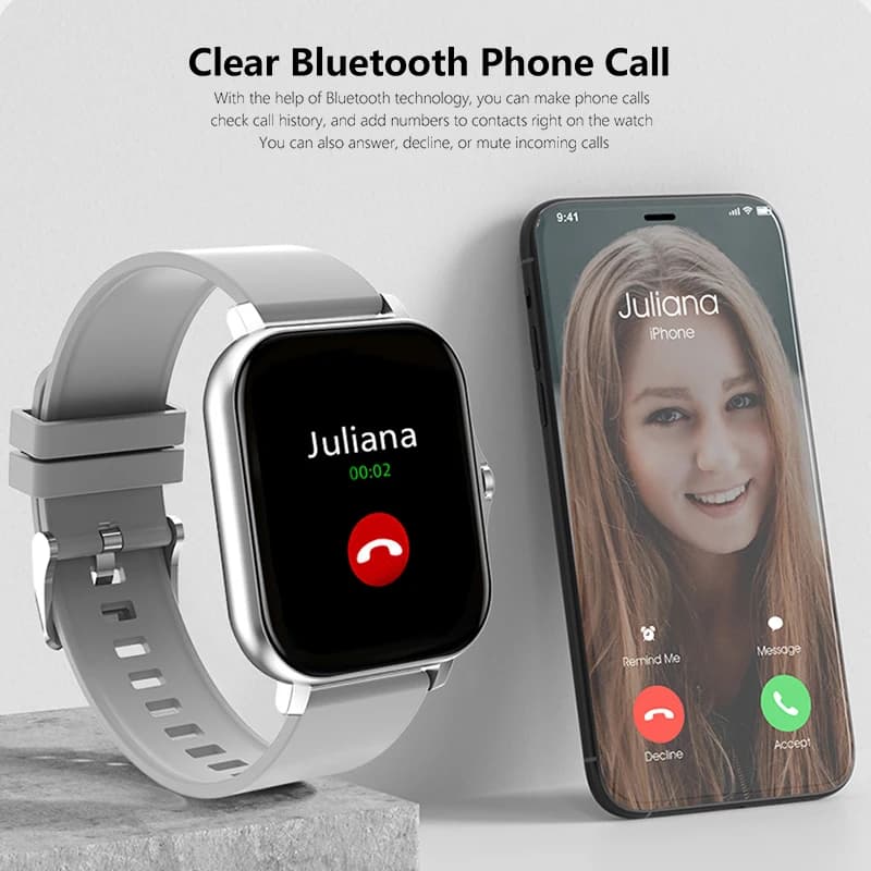 1.83'' Sport Smart Watch Fitness Clock Health Monitor Waterproof Smartwatch Wireless Call Watches for Man Woman IOS Android 2026