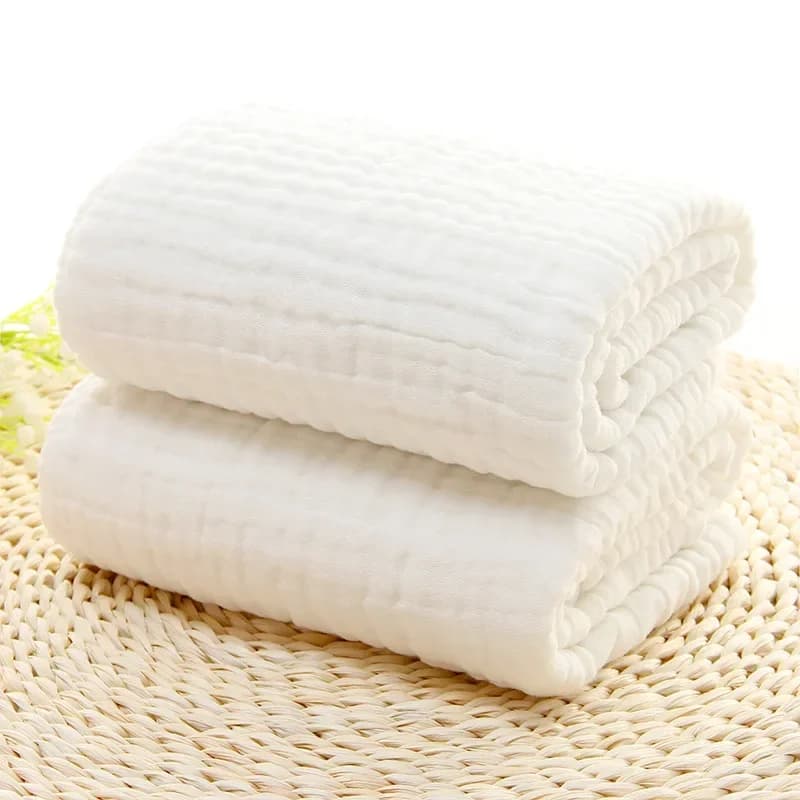Baby Bath Towel Kids Swaddle Wrap Bedding 6 Layers Infant Gauze Receiving Blanket Pure Cotton Bubble Muslin Blanket 105*105cm