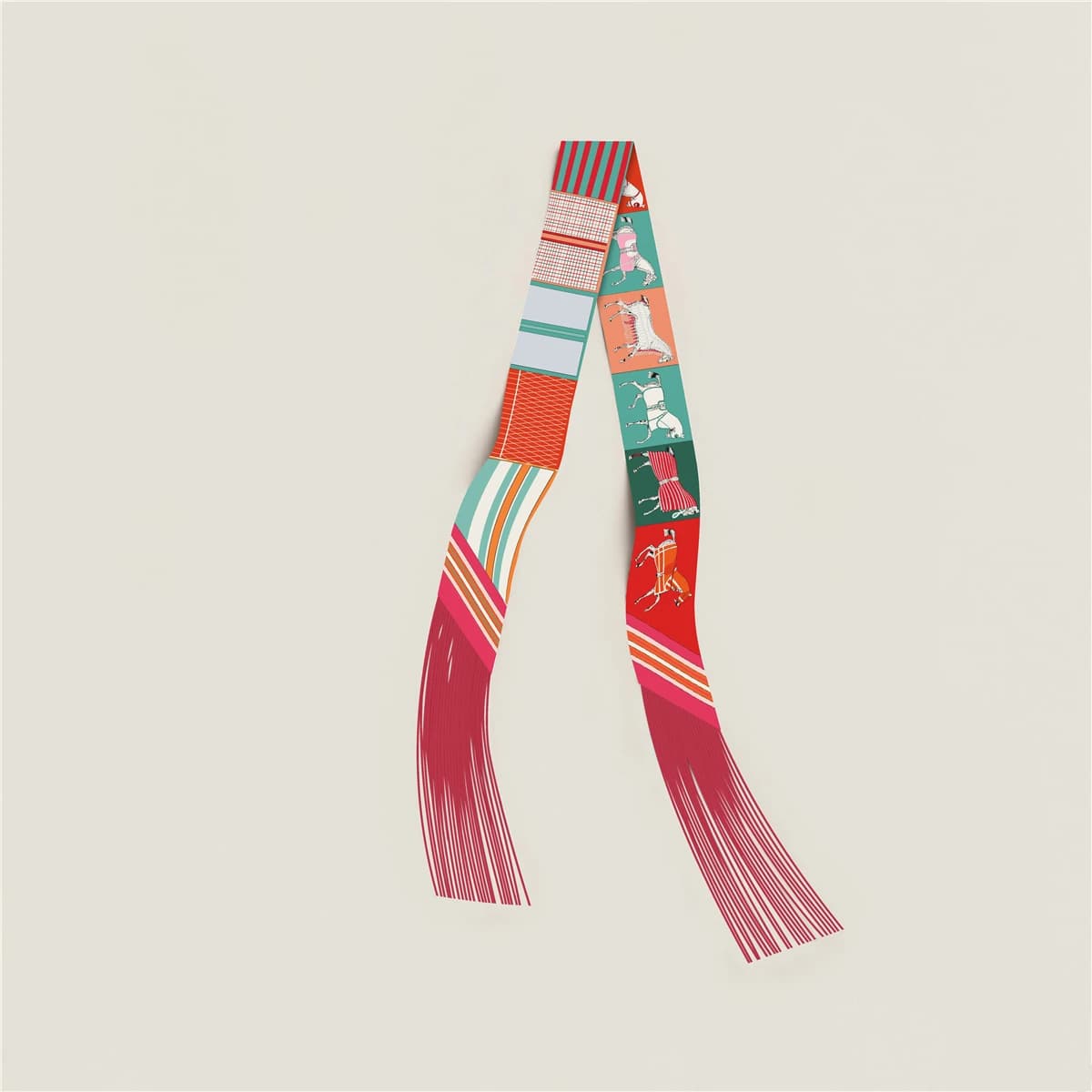 Tassel Scarf Fashion Design Women Scarf Brand Silk Scarf Hair Headband Foulard Skinny Bag Scarves Neckerchief Handbag Decoration