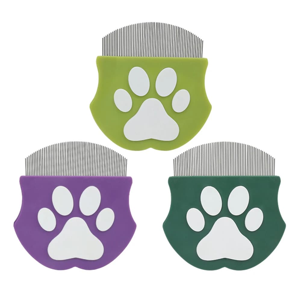 Pet Grooming Comb with Curved Design