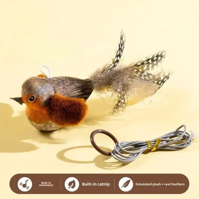 Interactive Bird Cat Toy With Catnip