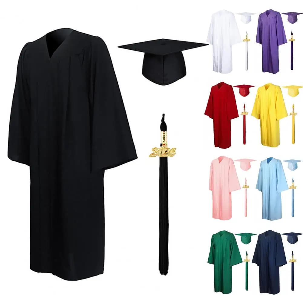 Unisex Graduation Robe With Hat And Tassel