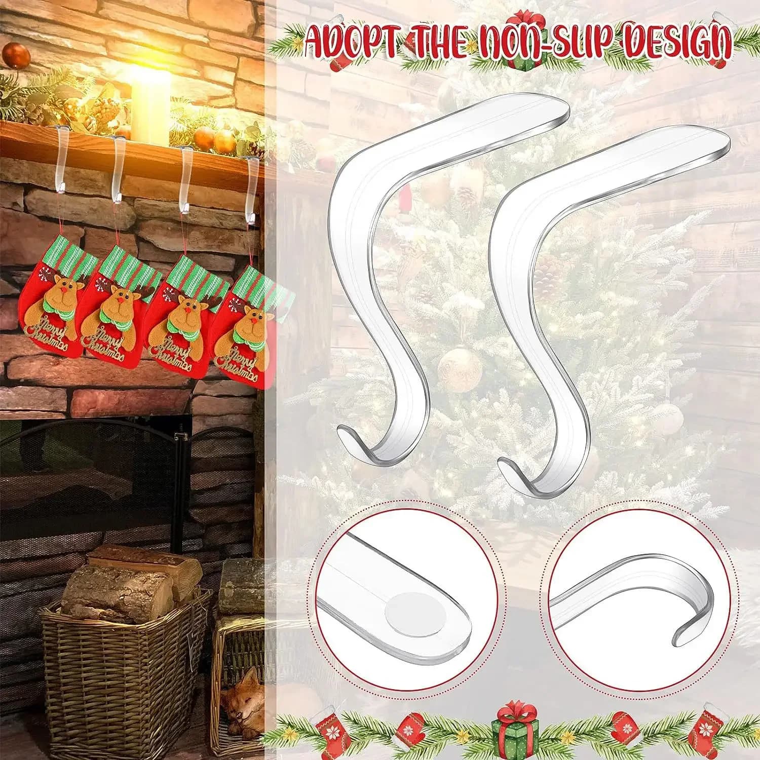 Clear Acrylic Stocking Holders