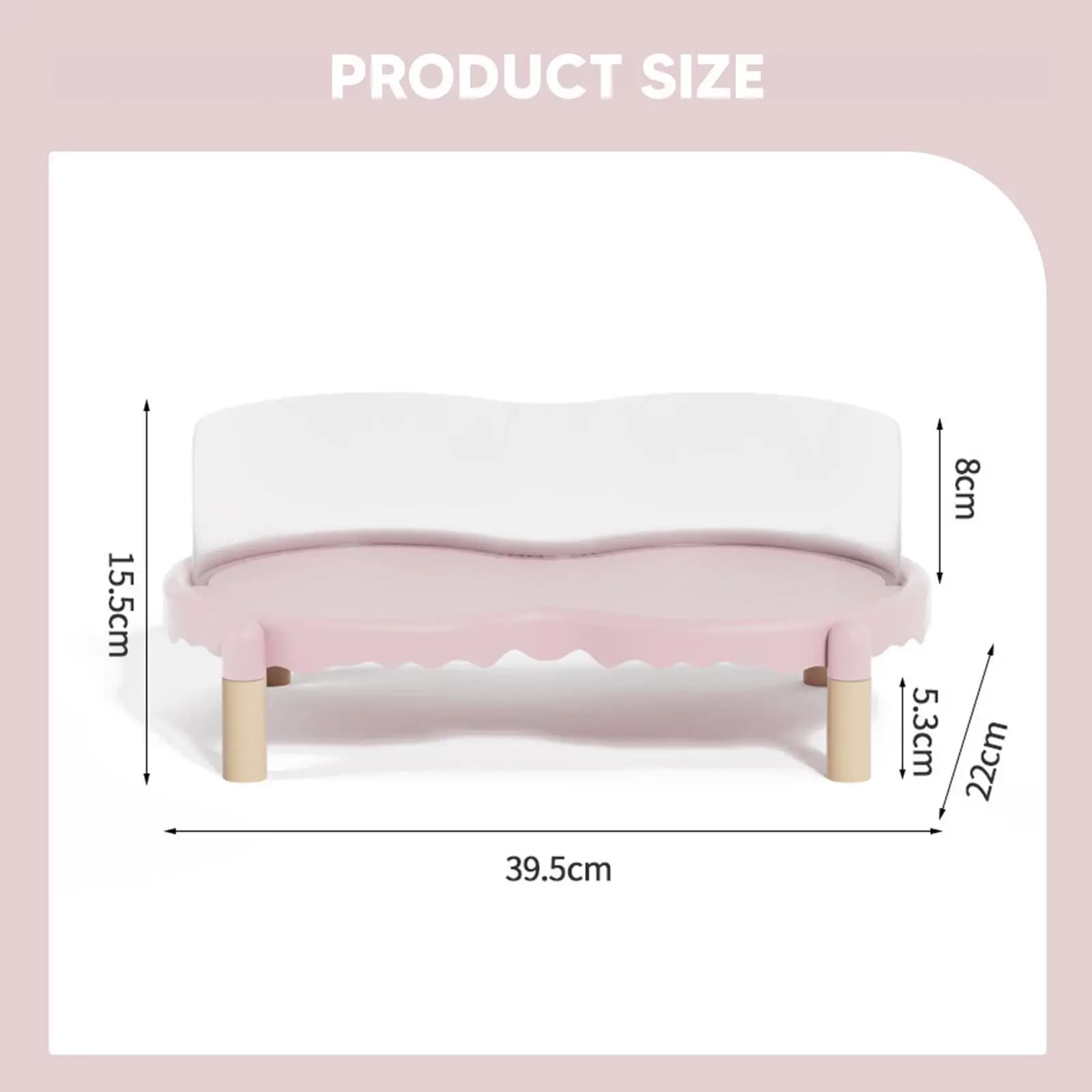 Elevated Cat Feeder Stand with Spillproof Lip