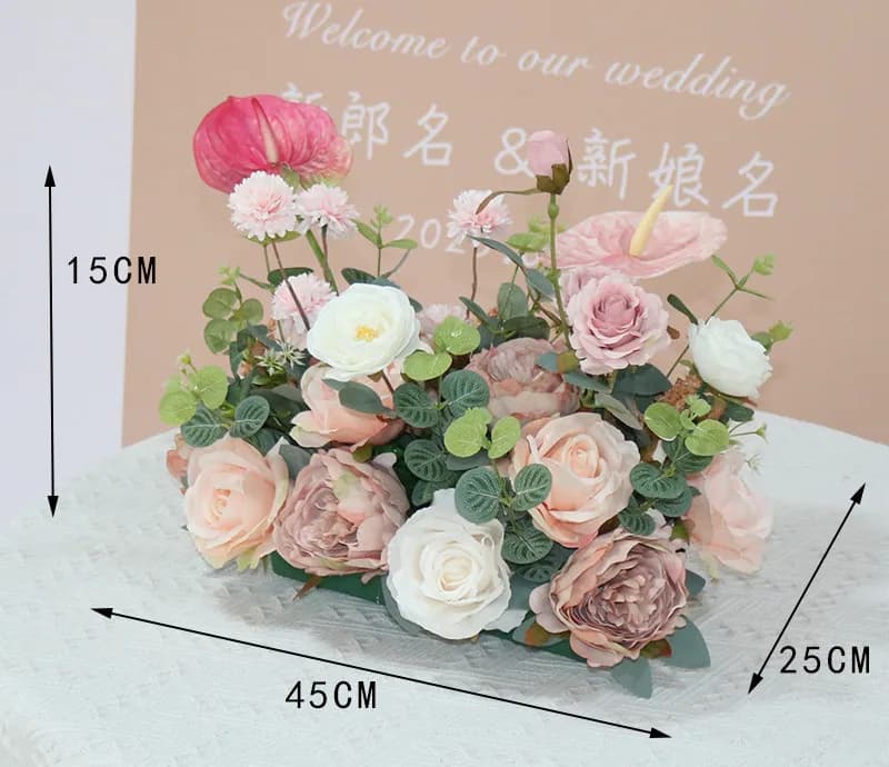 45cm Artificial Flower Wall Decoration Panel