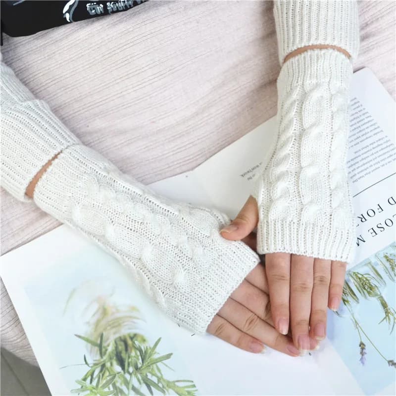 Women's Fingerless Hand Warmer Gloves