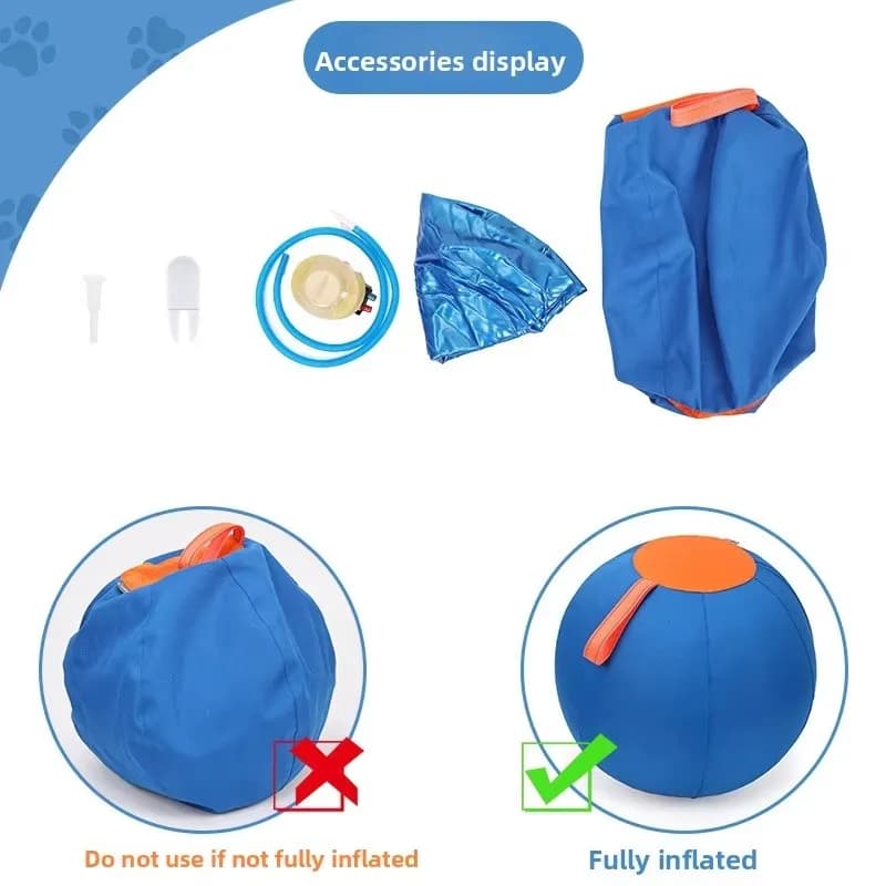 Pet | Dog Toy Throwing Inflatable Large Ball Durable Polyester Chew Teething Boredom Self-Entertainment Hardcore
