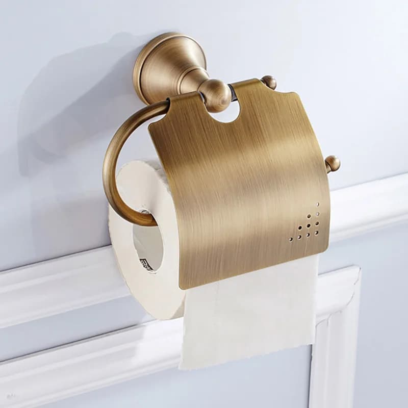 Bronze Bathroom Accessories Hardware  Antique Hair Dryer Rack Coat Towel Shelf Rail Bar Shower Soap Dish Holder Toilet Brush