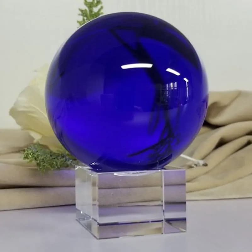 Blue Crystal Ball Ornament 40MM
