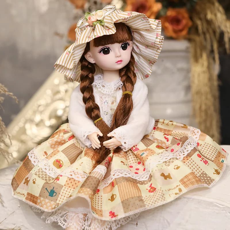 30cm Jointed Doll Playhouse Set