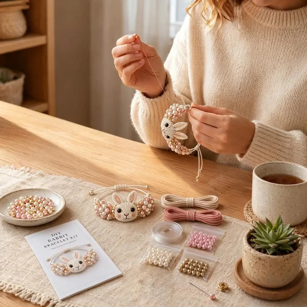 DIY Beaded Bracelet Making Kit With Charms