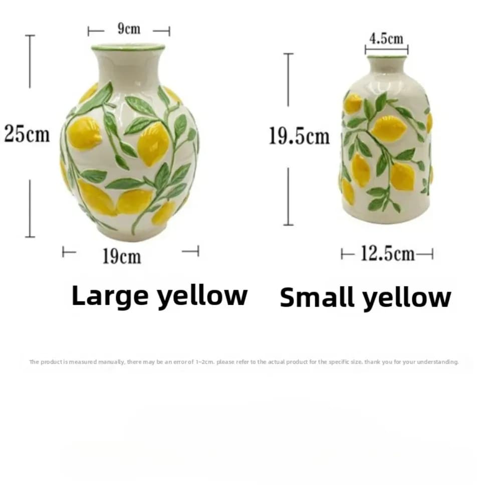 Ceramic Lemon Flower Vase Planter
