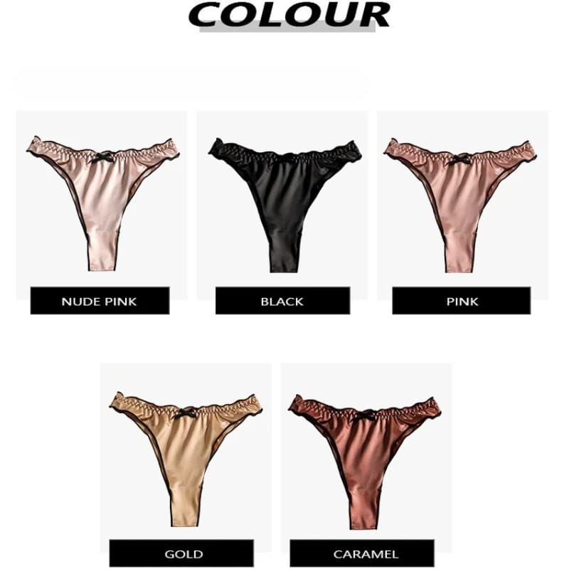 Women's Low-Rise Ruffled Thong Briefs