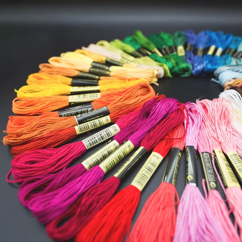Multicolor Cotton Embroidery Floss Thread Kit