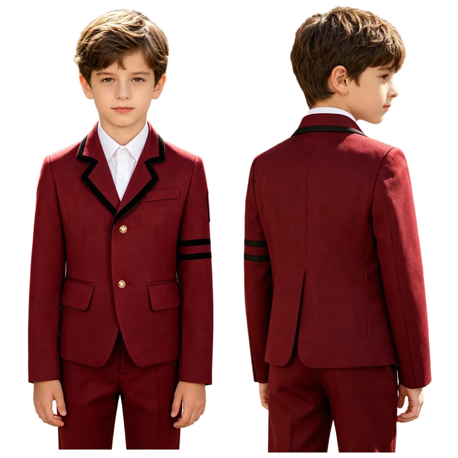 Kids School Uniform Blazer with Flap Pockets