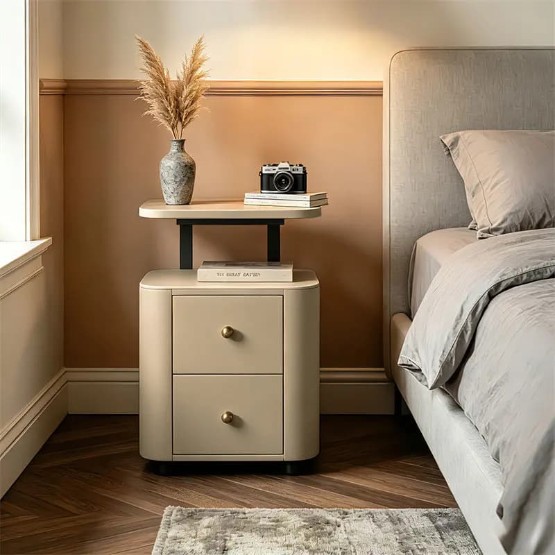 Aesthetic Storage Nightstand Trendy Elegant Bedside Table New Style Functional Nachttisch Home Bedroom Furniture