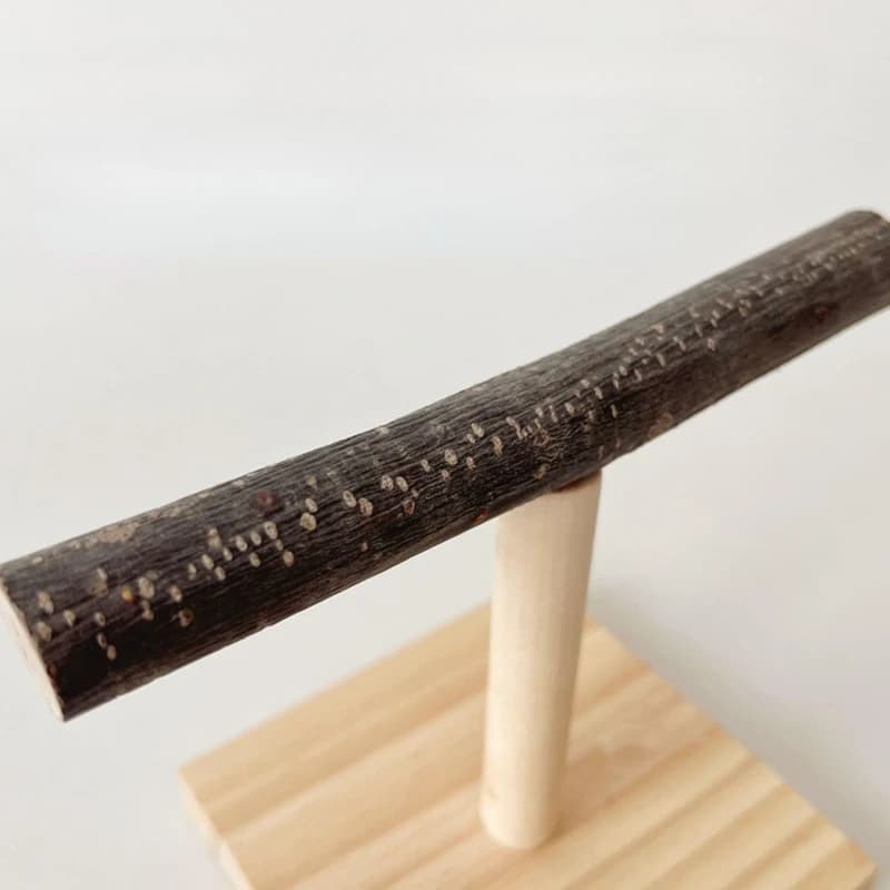 Wooden Bird Perch Stand