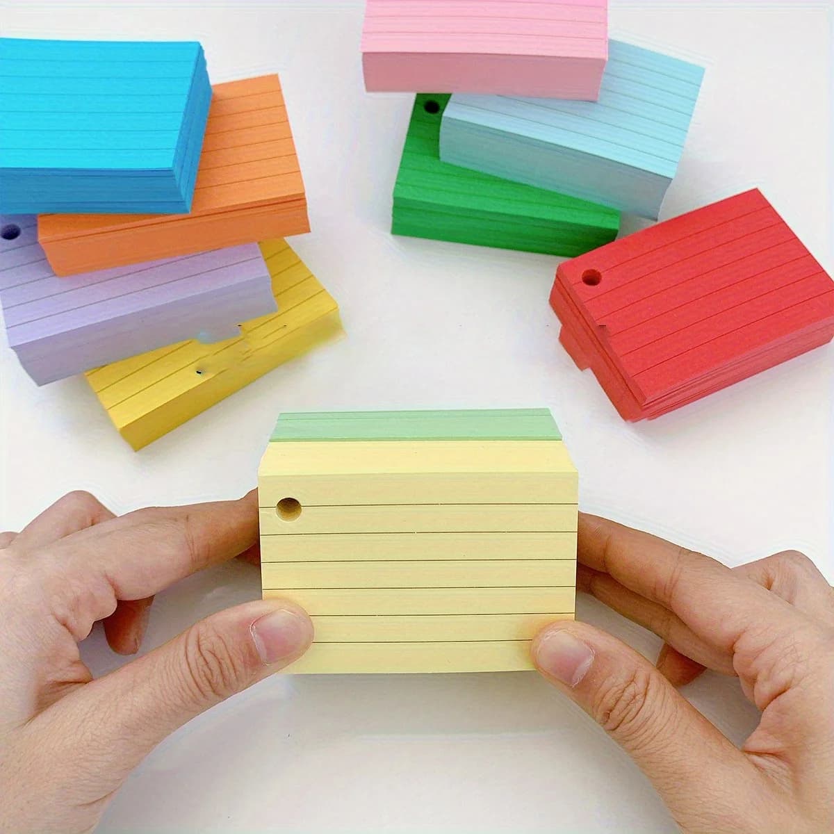 Ruled Lined Flashcards with Ring Binding