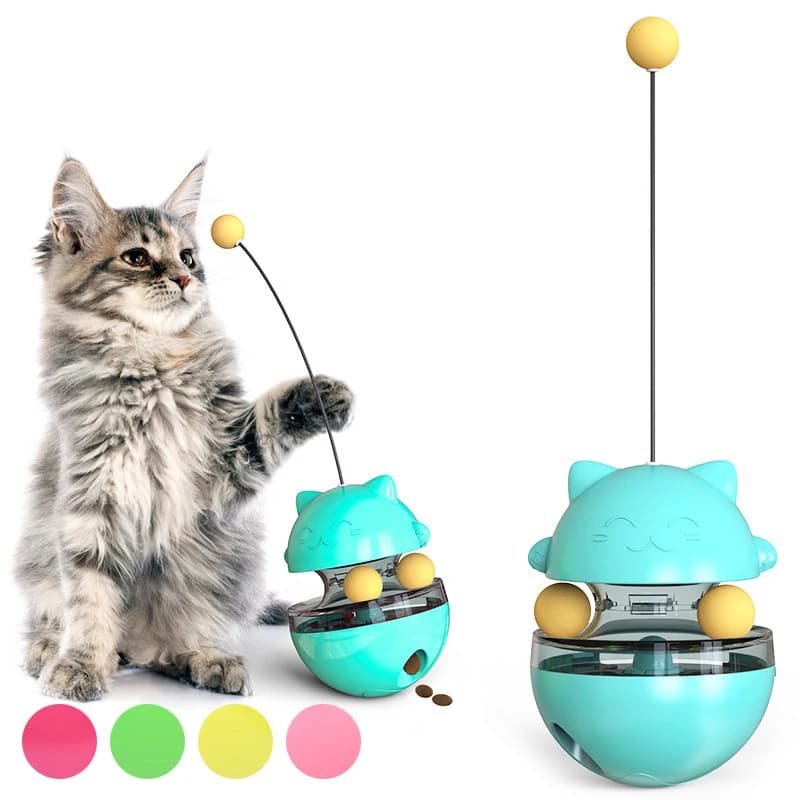 Pet Supplies Play with Food Spiller By Yourself Kitten Interactive Leaking Food Ball Cat Toy Cats Accessories Interactive