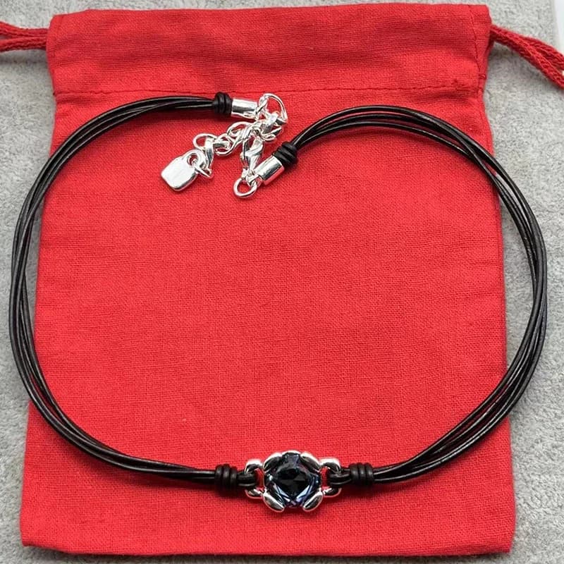 Crystal Pendant Necklace and Bracelet Set