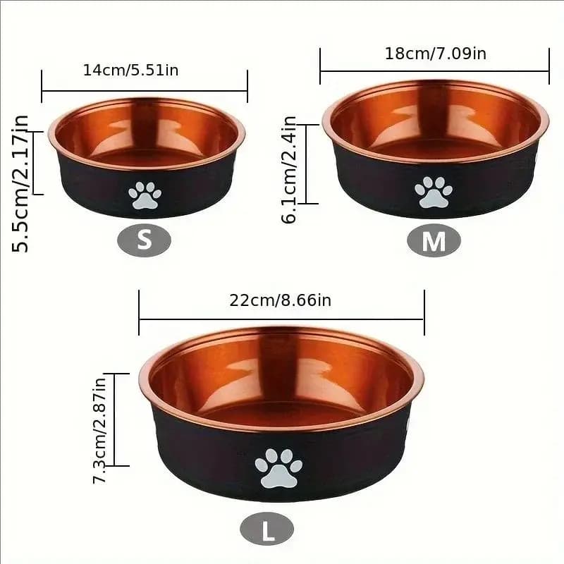 Stainless Steel Non-Slip Pet Bowl Set