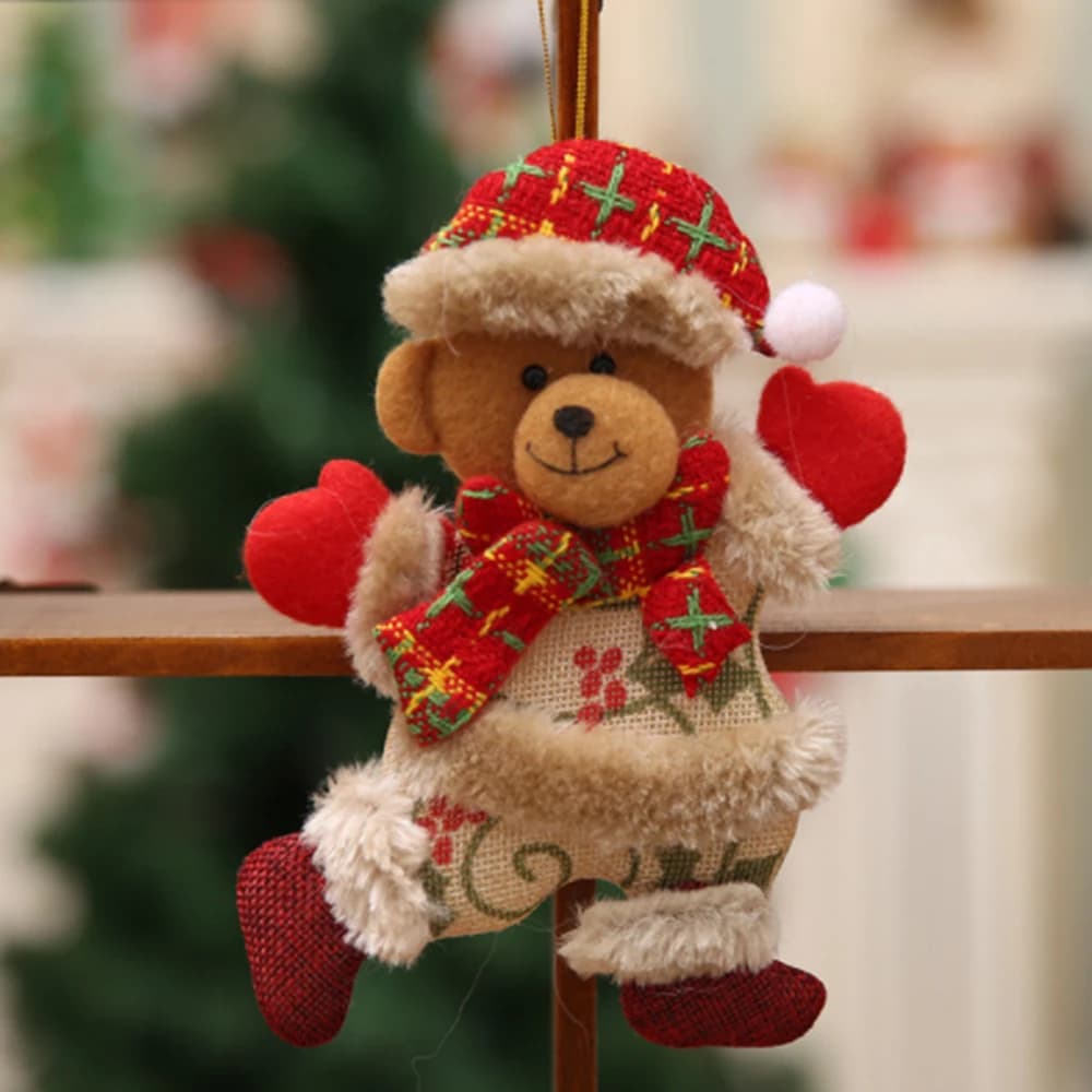 Plush Christmas Character Ornaments Set