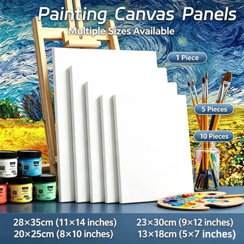 Canvas Board Painting Pack, 10-Piece