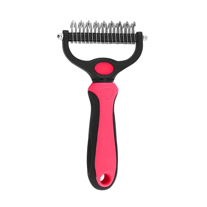Pet Deshedding Brush with Self-Cleaning Button