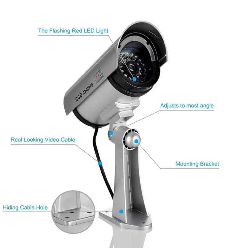 Fake Security Camera with Adjustable Mount