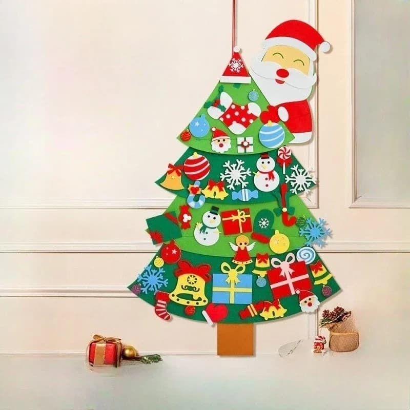 DIY Felt Christmas Tree Wall Hanging Set