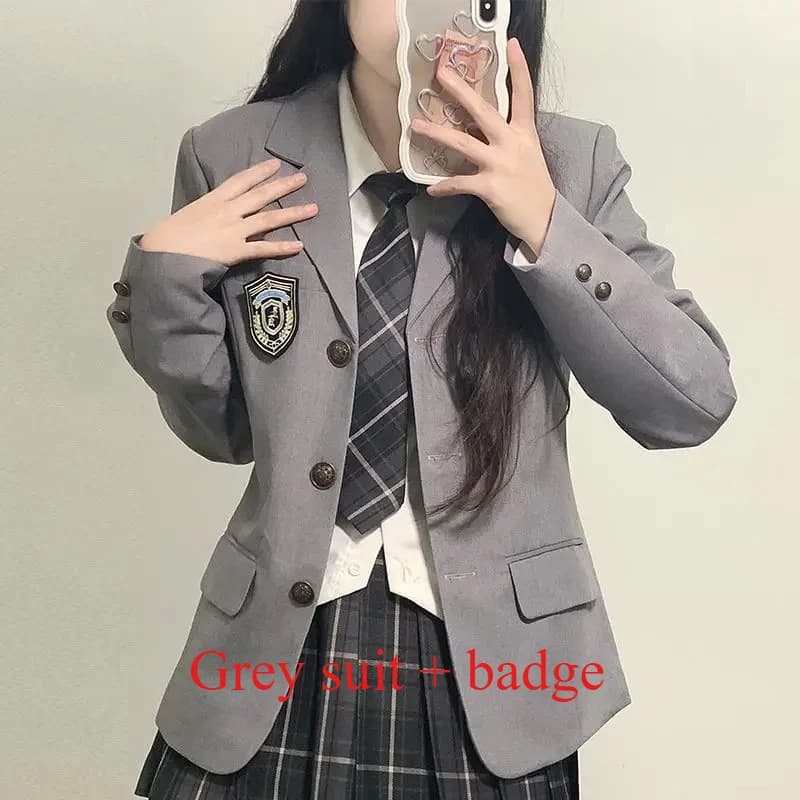 Female Student School Uniform Jacket Set