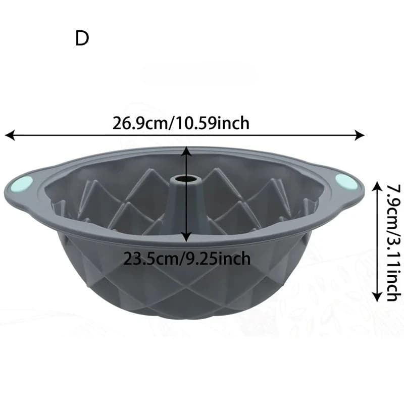 Silicone Bakeware Set with Assorted Cake Molds
