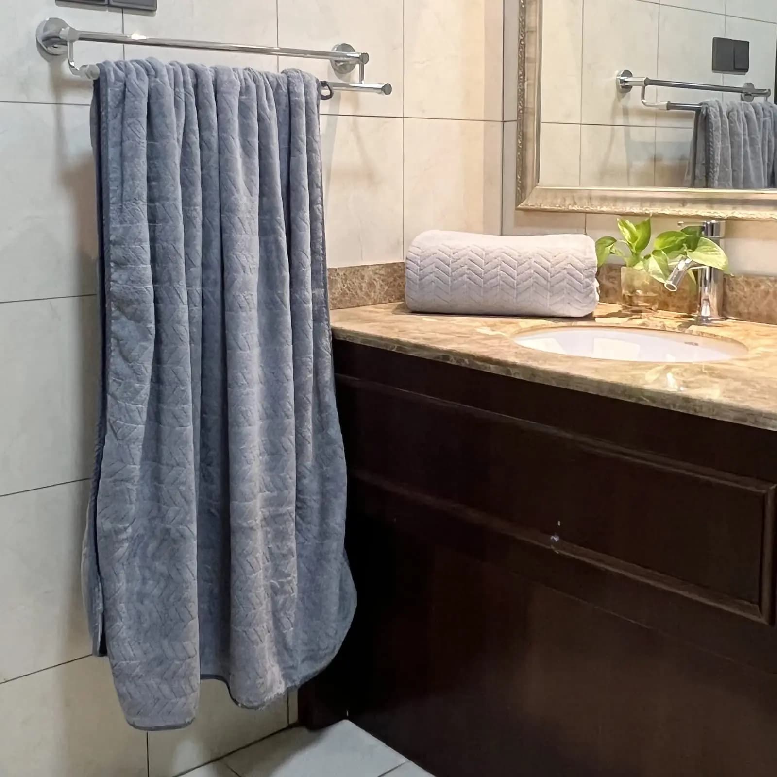 Extra Large Plush Microfiber Bath Sheet