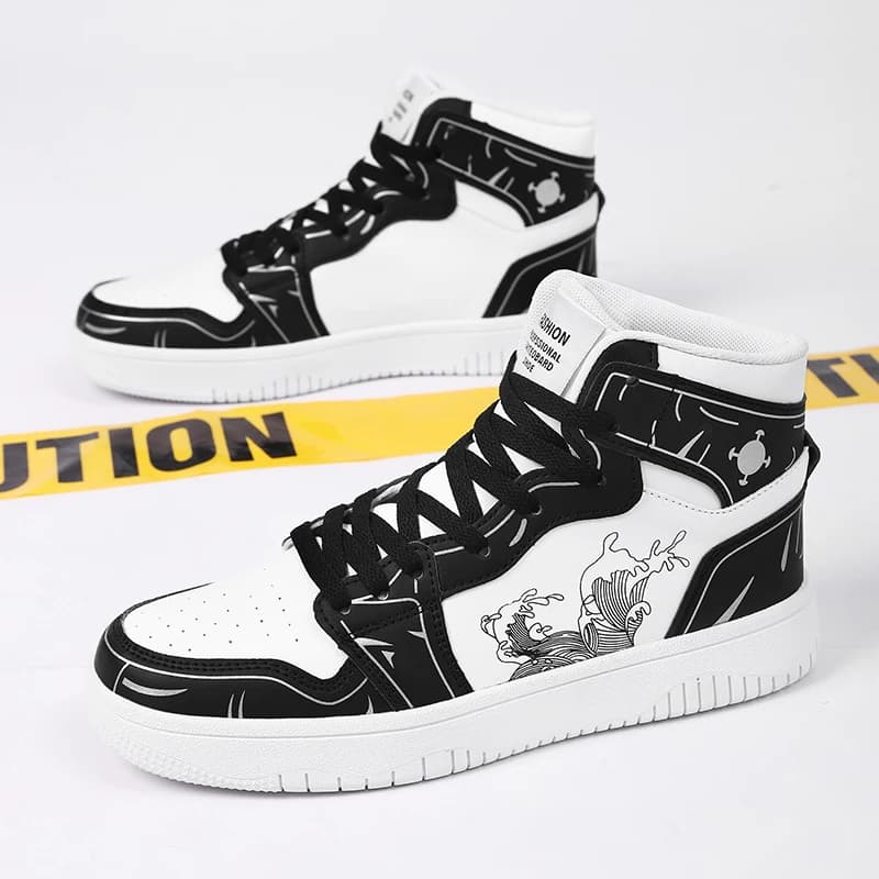 Sneakers Men High-top Flat Leather Breathable Casual Comfortable Walking Shoes Outdoor Luxury Designer Big Size Tennis Shoes Man