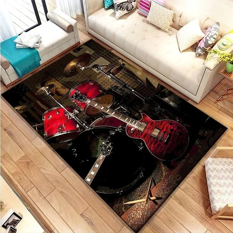 Musical Rock Rug Non-Slip Area Mat