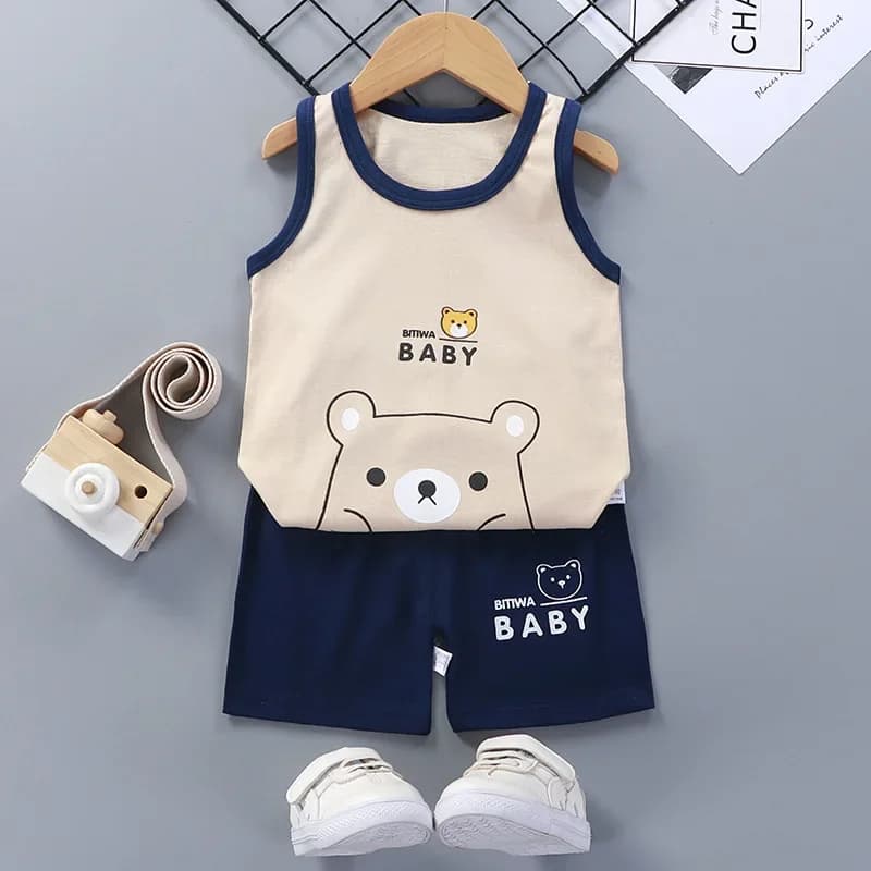 Children's Cotton Vest and Shorts Set