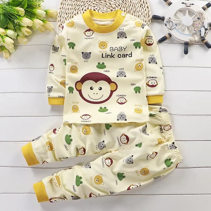 Kids Cotton Pajama Sets Autumn Winter
