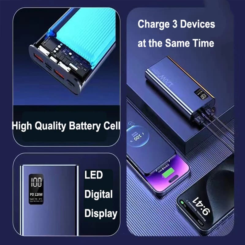 50000mAh 120W Super Fast Charging Power Bank