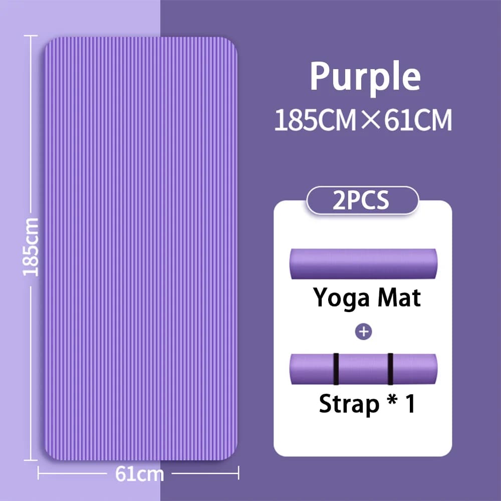 8mm NBR Yoga Mat with Carrying Strap
