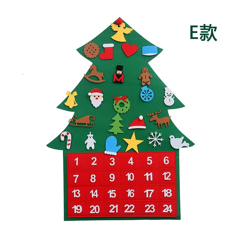 DIY Felt Christmas Tree Wall Hanging Set