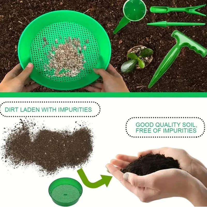 Large Capacity Plastic Soil Sieve Garden Basin