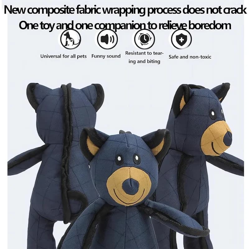 Dog Toys Domineering Chewers Plush Dogs Squeaking Toys Teddy Bear Keep Busy Durable Tough Heavy-duty Chew Dog Toys Large Dogs