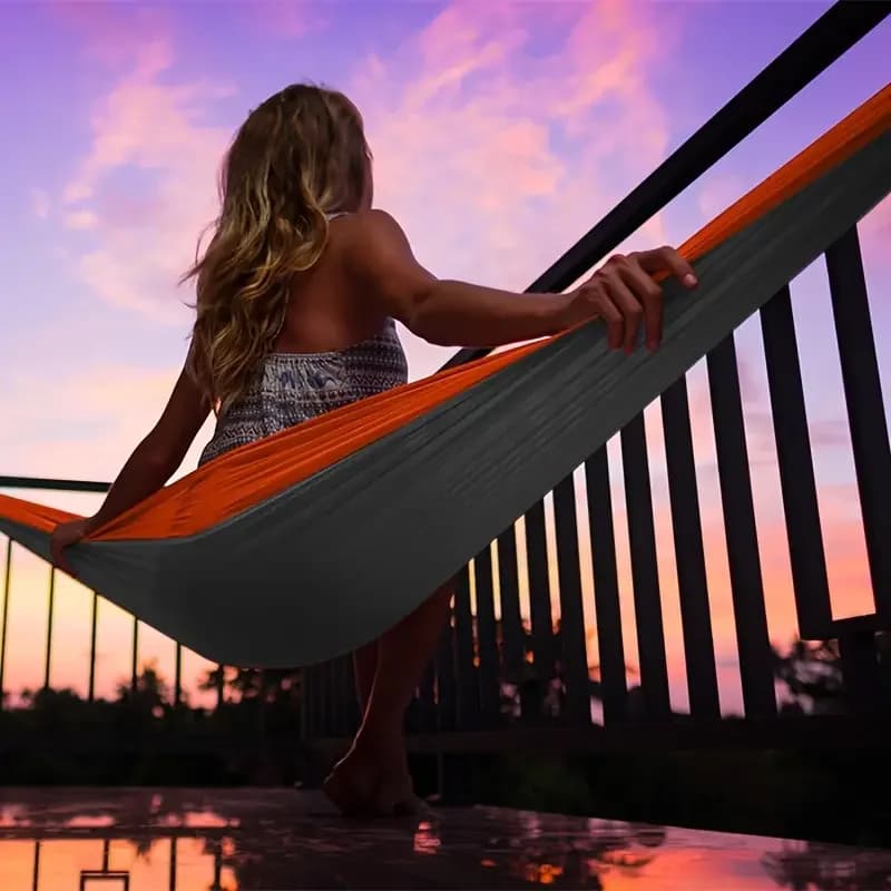 Hammock for Camping Hammocks Gear for The Outdoors Backpacking Survival or Travel Portable Lightweight Parachute Nylon